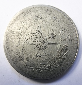 Moneda Imperiul Otoman - Sultan Mehmed V - 40 Para ( 1909-1918 )