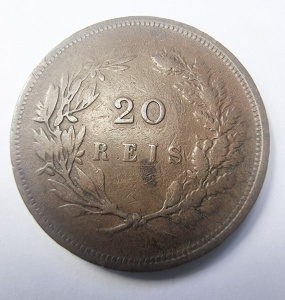 Moneda Portugalia - Carlos I - 20 Reis 1891 - Img 2