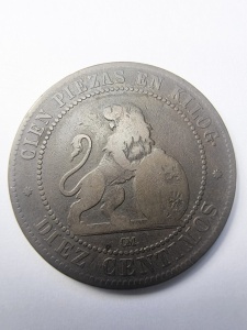 Moneda Spania - Guvern Provizoriu - 10 Centimos 1870