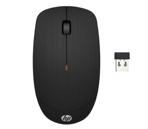 Mouse wireless HP X200, dongle USB 2,4GHz, ambidextru, autonomie max. 18 luni, LED status baterie, 1600 DPI, 3 butoane, baterie AA inclusa, negru - Img 1