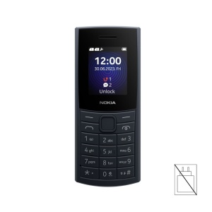 Nokia 110 Dual SIM 4G mobiltelefon, 2024-es modell, FM-rádió, zenelejátszó, Midnight Blue szín - Img 5