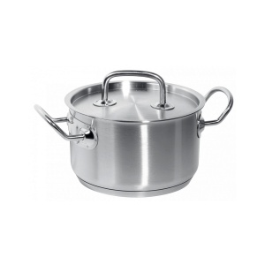 Oala cu capac, capacitate 3,5 Lit, 20 cm diametru x11,5 cm inaltime, Hendi Kitchen Line, din inox de cea mai buna calitate 18/0, grosime 0.7 mm, potrivita si pentru uz profesional - Img 4