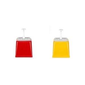 Pachet Dispenser sos 2.5L roșu + Dispenser 2.5L galben