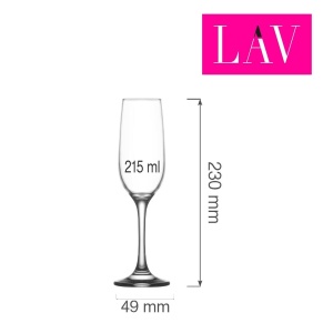 Pahar de sampanie Valencia 215 ml, LAV - Img 2