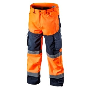 Pantaloni de lucru softshell, portocalii, marime XXXL