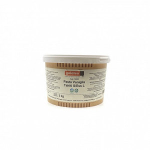 Pasta vanilie Tahiti fara lamaie pentru inghetata artizanala, soft, 3Kg, Vanilie Tahiti, Galatea