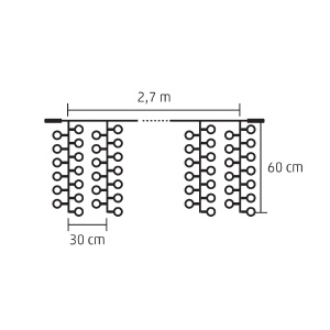 Perdea de lumini LED cluster, inseriabil - Img 3