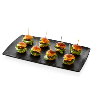 Platou melamină Rock, negru, GN 1/2, 265x325mm Fine Dine