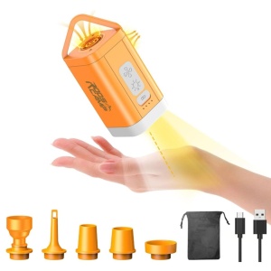 Pompa portabila 2 in 1, lanterna camping, pompa saltele cu acumulator integrat, umflare, dezumflare, iluminare, RoosCamp Air Master Nano 2 - Img 3