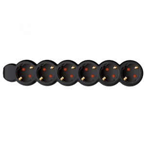 Prelungitor 6 prize, protectie, 1,5 m, negru