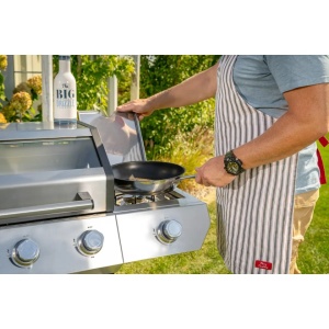 Prémium gázgrill, 5 égő, teljesítmény 17kW, öntöttvas grill, gázpalackos működtetés, Dedra - Img 3