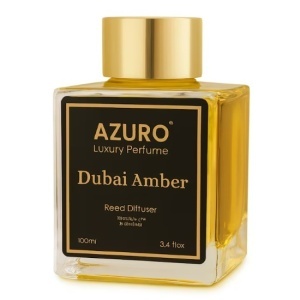 Prémium szobaillatosító bézs színű diffúzorral, 100ml, parfüm Dubai Amber, Azuro - Img 8