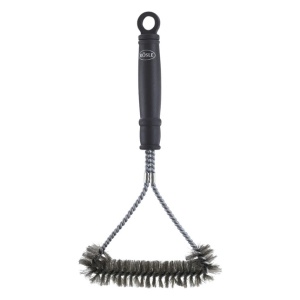 Professzionális grilltisztító kefe, 35 cm, fonott drót, acél szár, RÖSLE - Img 3