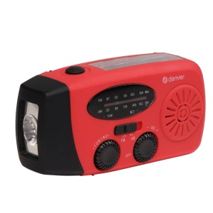 Radio Portabil de Urgență Denver SCR-2005, AM/FM, Acumulator 2000 mAh, Încărcare Solară și Dinamo cu Manivelă, Lanternă LED, Sirenă SOS, Funcție Powerbank, USB-C - Img 10