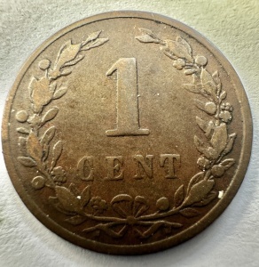 REGATUL TARILOR DE JOS - WILLEM III - 1 CENT 1899 - Img 2