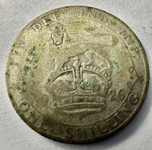 REGATUL UNIT - GEORGE V - ONE SHILLING 1926 - ARGINT - Img 2