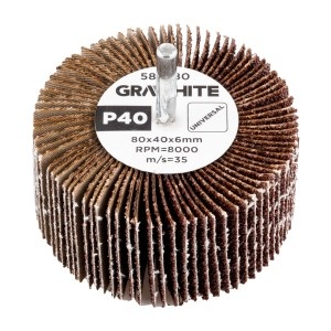 Rola cu lamele abrazive 80 x 40 x 6 mm, P40