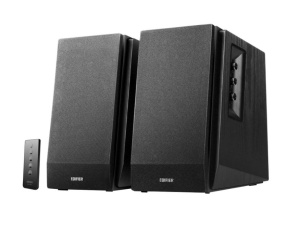 Set 2 boxe active pentru PC, muzica, gaming, camera copii, 66W, telecomanda, sunet HI-FI, incinte lemn NEGRU, bluetooth, Edifier R1700BT - Img 3