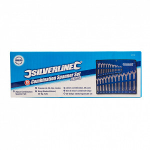 Set 25 chei fixe combinate, husa transport, 6, 7, 8, 9, 10, 11, 12, 13, 14, 15, 16, 17, 18, 19, 20, 21, 22, 23, 24, 25, 26, 27, 28, 30, 32mm. Silverline - Img 7