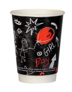 Set 25 pahare din carton cu pereti dubli pentru cafea, ceai, 350ml, 12oz, model Coffee Break - Img 3