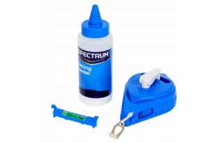 Set 3 in 1 pentru trasat linie marcat cu pudra de creta albastra, sfoara de 30m, boloboc pentru sfoara, bidon creta 115g, Spectrum - Img 4