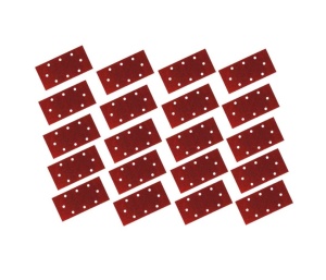 Set 30 benzi abrazive slefuitor, dreptunghi, 187 x 90 mm, 40 , 80, 120, 180, 240 grit, prindere velcro, Workzone