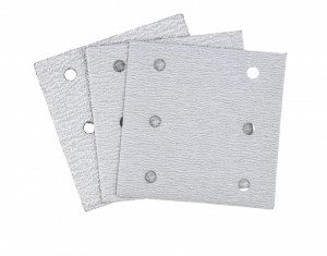 Set 34 benzi abrazive slefuitor cu velcro, tip patrat mic, triunghi mic, grit 60, 120, 180, 240, Parkside - Img 5