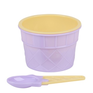 Set 4 recipiente premium pentru inghetata, fund dublu termic, 4 lingurite, Alpina - Img 8