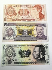 Set Bancnotes - Honduras - 1/2/5 Lempiras ( 1998-2003 )