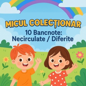 SET - Micul COLECTIONAR, set 10 bancnote necirculate, diferite, produs numismatic, cadoul ideal pentru un mic colectionar - Antiquarium Londinium - Img 3
