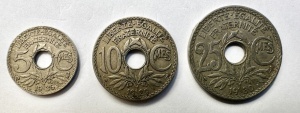 Set Monede Franta - 5/10/25 Centimes 1929-1936