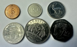 SET MONEDE MAURITIUS - 5/20 CENTS + 0.5 /1/5/10 RUPEES