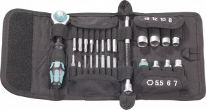Set profesional 26 piese, chlichet, tubulare, biti, Wera Zyklop KK Speed - Img 6