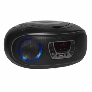 Sistem Audio Portabil Boombox Denver TCL-212BT, CD Player, Bluetooth, Radio FM, USB MP3, Lumini LED, AUX, Negru - Img 5