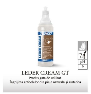 Solutie profesionala tip lapte/crema pentru ingrijit articole piele naturala si sintetica, scaune auto, 600ml, pH6, Tenzi Leder Cream GT
