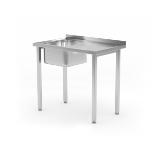 Spalator cu 1 cuva, fara polita, HENDI, Budget Line,vas pentru chiuveta pe partea stanga ,800x600x(H)850mm