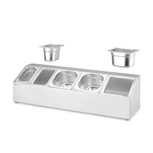 Suport pentru recipiente Gastronorm, HENDI, 5 compartimente, 745x245x(H)215mm - Img 2
