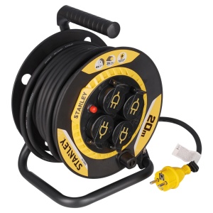 Tambur de cablu STANLEY, IP44, cu cablu de 20 m, 3G1.5