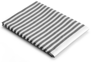 Törölköző, prémium mosogatórongy konyhába, asztalra, 100% pamut, 50 x 70cm, Öko-Tex, szürke, szürke csíkokkal, Byrklund - Img 4