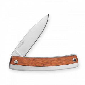 TRUE TU6905 Kés, 6.35cm, acél, barna, fa tárolódoboz, rózsafa markolat, IDEÁLIS AJÁNDÉK FÉRFIAKNAK!