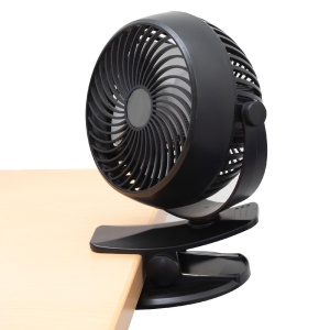 Ventilator cu acumulator si clema, 10 cm, negru - Img 3