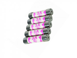 10 darabos biztosítékkészlet, biztosítékvédelem, 3A, 25.4mm x 6.3mm, Power Master - Img 2