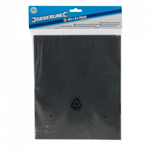 10 lapos csiszolópapír-készlet, 600-as szemcseméret, 230 x 280mm, Silverline - Img 2