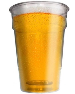 100 db átlátszó műanyag pohár készlet csapolt sörhöz, granitához, 300ml, maximális űrtartalom 400ml - Img 4