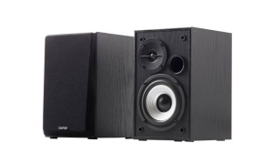 2 db aktív hangszóró PC, környezeti zene, gyerekszoba, 24W, HI-FI hangzás, fából készült ház, Edifier R980T