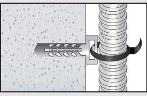 250 darabos nejlon dűbel készlet fejjel műanyag kantárhoz, 6 x 25mm, kis fej, Celo - Img 7