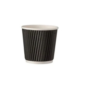 250 db-os duplafalú forróitalos pohár készlet, 4oz, 120ml, d62mm, Ripple modell, kézvédelemmel.