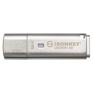 32GB IronKey Locker Plus 50 AES Encrypted, USBtoCloud, "IKLP50/32GB"