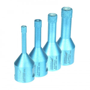 4 darabos üvegmagfúró fúrószár készlet, 6, 8, 10, 12 mm, univerzális flex M14, Dedra