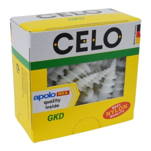 50 db csavar + 50 db professzionális nejlon dübel készlet gipszkartonhoz, 35mm hosszú, Celo - Img 3